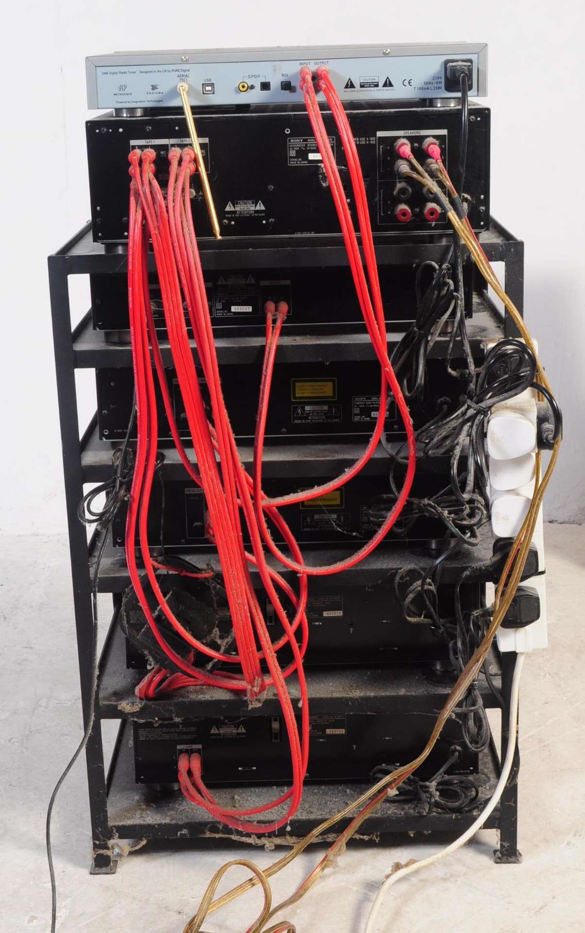 A vintage 20th century Sony music Hi-Fi stacking system. Comprising of ...