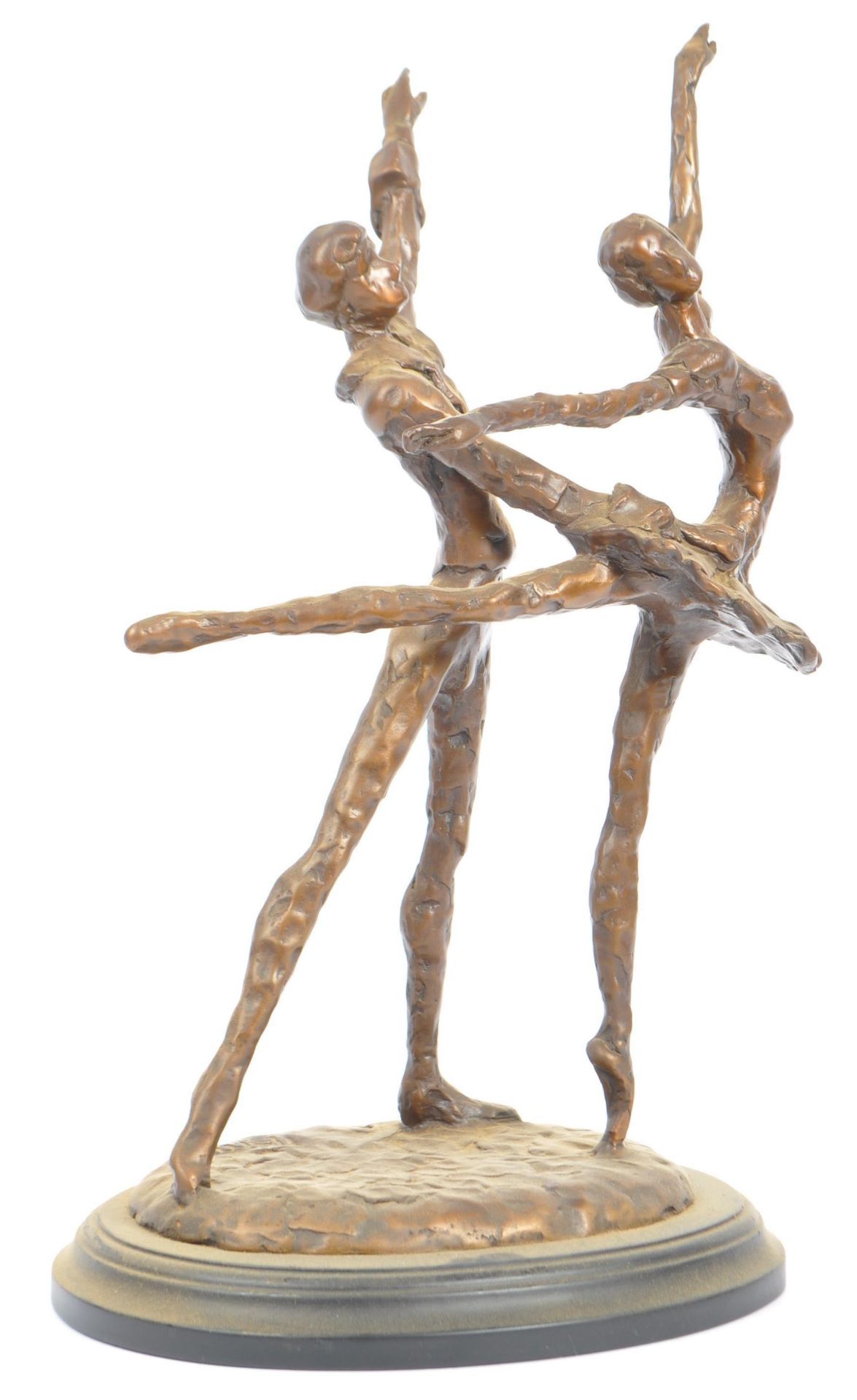 20TH CENTURY BERNARD KIM BRONZE MODERNIST DANCER SCULPTURE