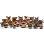 COLLECTION OF 19TH CENTURY VICTORIAN LUSTRE WARE JUGS