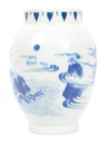 CHINESE 19TH PORCELAIN BLUE & WHITE VASE