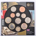 2009 ROYAL MINT UK BRILLIANT COIN SET - KEW GARDEN 50P
