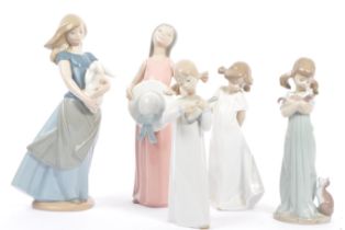 COLLECTION OF VINTAGE LLADRO & NAO PORCELAIN FIGURINES