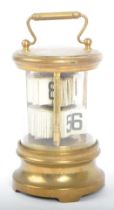 LATE 19TH CENTURY BRASS CASED TICKET CLOCK