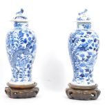 PAIR OF 19TH CENTURY MING DYNASTY STYLE DRAGON VASES