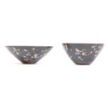 TWO VINTAGE 20TH CENTURY CHINESE STONEWARE BOWLS
