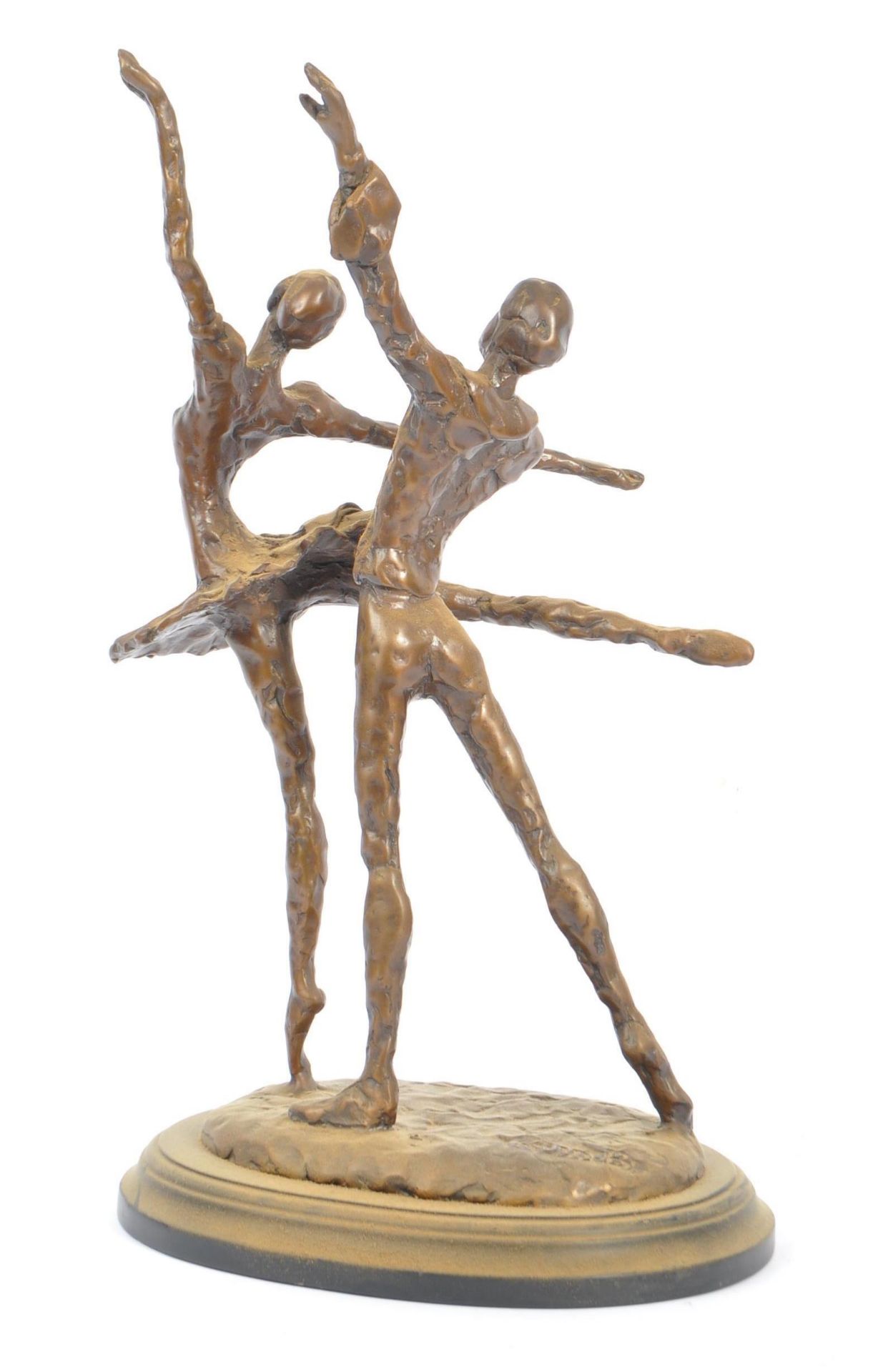 20TH CENTURY BERNARD KIM BRONZE MODERNIST DANCER SCULPTURE - Image 3 of 5