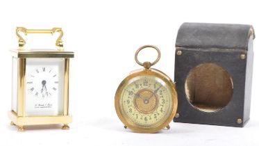 EARLY 20TH CENTURY CONTINENTAL ALARM CLOCK WITH ANOTHER