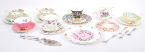 COLLECTION OF VINTAGE PORCELAIN CHINA CUPS & SAUCERS