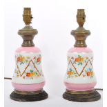 PAIR OF MID 20TH CENTURY CERAMIC TABLE LAMPS