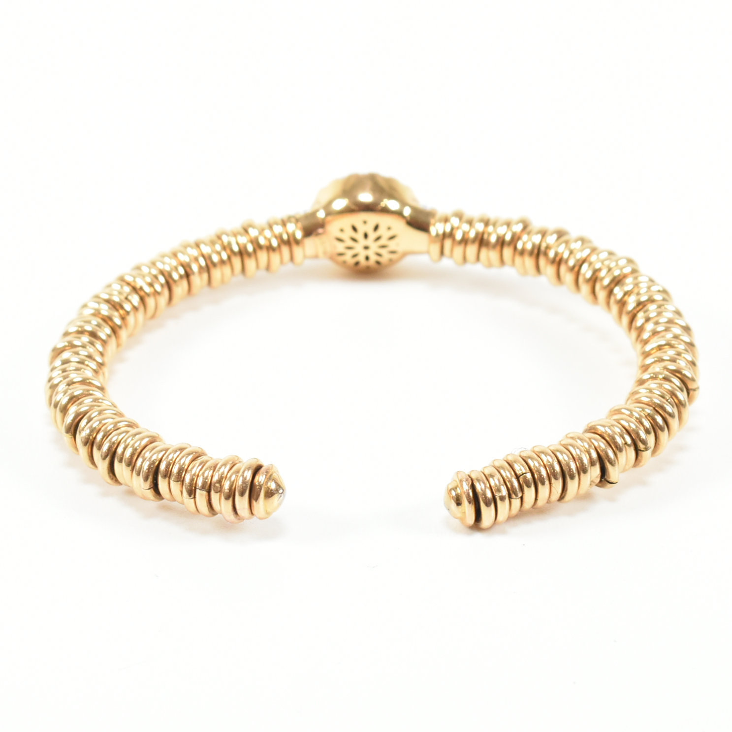 18CT GOLD & DIAMOND CLUSTER BANGLE BRACELET - Image 5 of 9