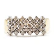 HALLMARKED 9CT GOLD & DIAMOND CLUSTER RING