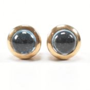 9CT GOLD & TOPAZ STUD EARRINGS