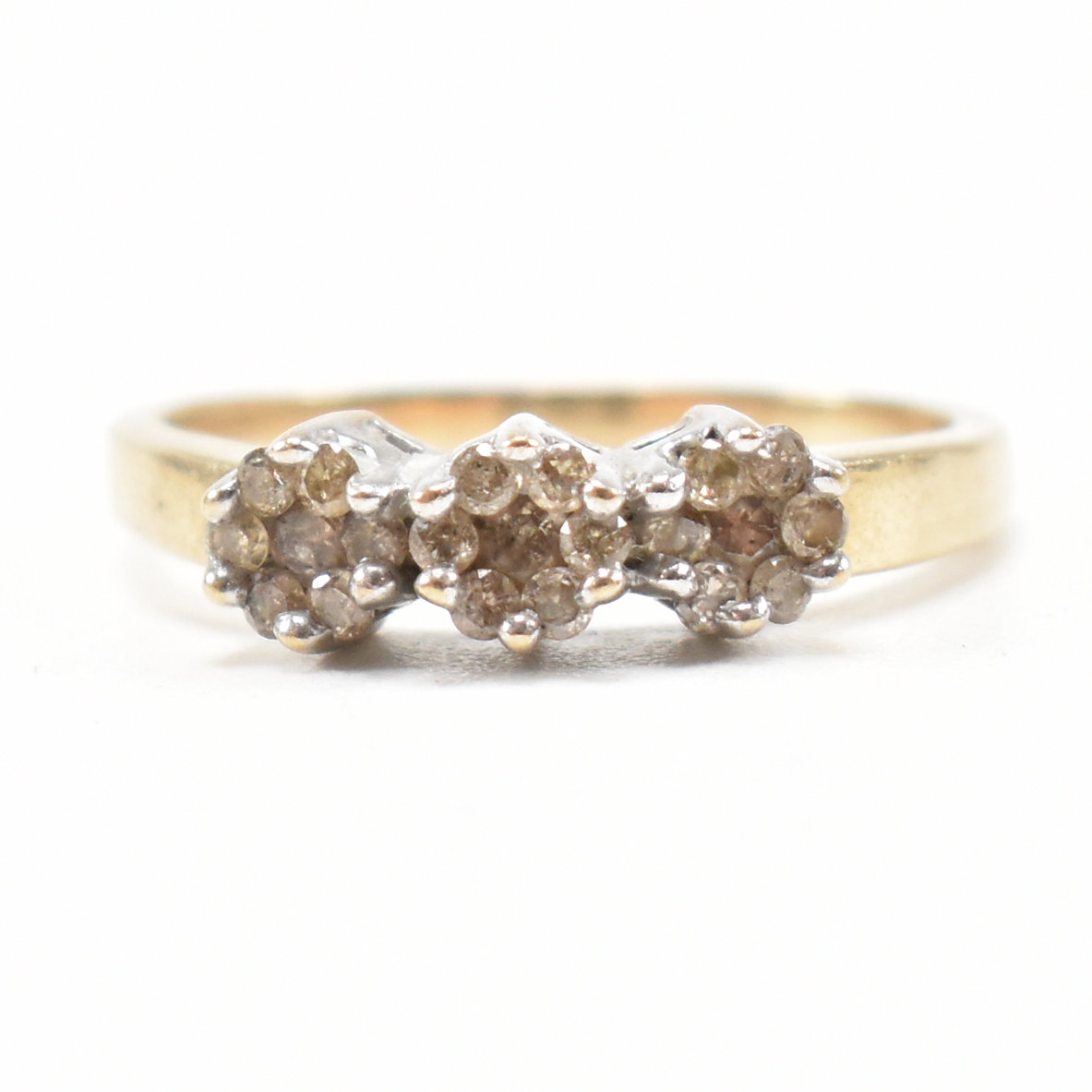 HALLMARKED 9CT GOLD & DIAMOND CLUSTER RING - Image 2 of 8