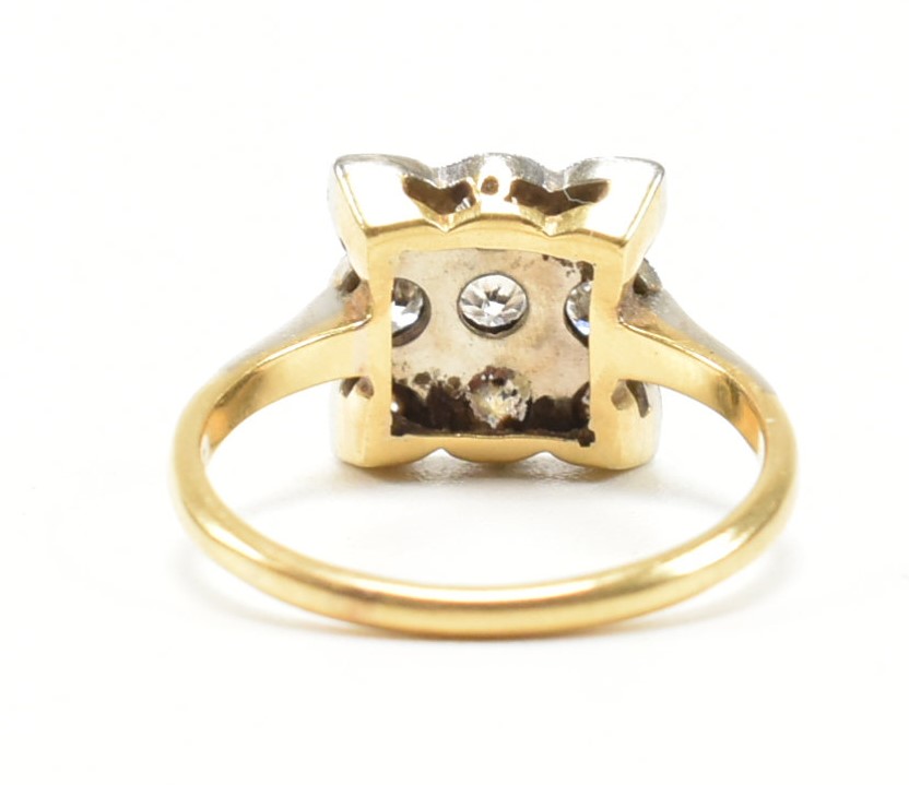 VINTAGE 18CT GOLD PLATINUM & DIAMOND CLUSTER RING - Image 3 of 11