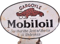 MOBILOIL - MOTORING INTEREST - POINT OF SALE ENAMEL SIGNS