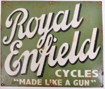 ROYAL ENFIELD - MOTORING INTEREST - ENAMEL ADVERTISING SIGN