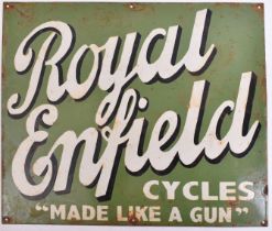 ROYAL ENFIELD - MOTORING INTEREST - ENAMEL ADVERTISING SIGN