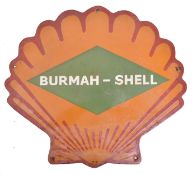 BURMAH - SHELL - PORCELAIN ENAMEL ADVERTISING SIGN