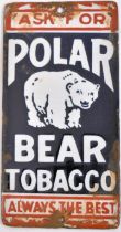 POLAR TOBACCO - POINT OF SALE ENAMEL ADVERTISING SIGN