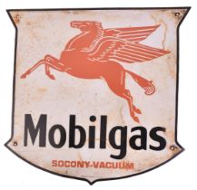 MOBILGAS - MOTORING INTEREST - ENAMEL ADVERTISING SIGN