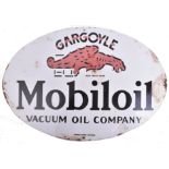 MOBILOIL GARGOYLE - MOTORING INTEREST - ENAMEL SIGN