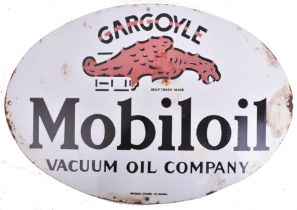 MOBILOIL GARGOYLE - MOTORING INTEREST - ENAMEL SIGN