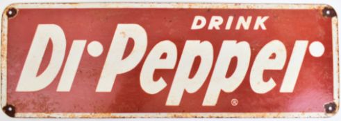 DR PEPPER - POINT OF SALE ENAMEL SHOP ADVERTISING SIGN