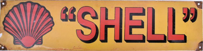 "SHELL" POINT OF SALE ENAMEL AUTOMOBILIA ADVERTISING SIGN