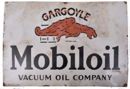 MOBILOIL GARGOYLE - MOTORING INTEREST - ENAMEL SIGN