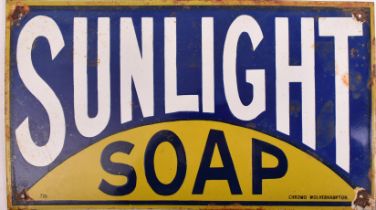 SUNLIGHT SOAP - POINT OF SALE ADVERTISING ENAMEL SHOP SIGN