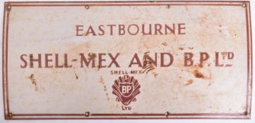 EASTBOURNE SHELL - MEX AND B.P. LTD ENAMEL ADVERTISING SIGN
