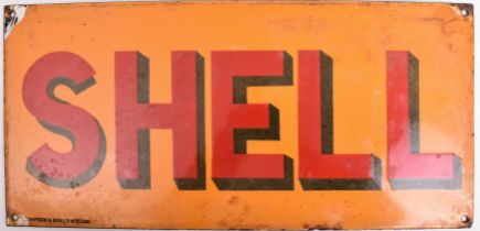 SHELL - AUTOMOBILA - POINT OF SALE ADVERTISING ENAMEL SIGN