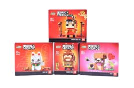 LEGO - BRICKHEADZ - BEAR, LUCKY CAT, DRAGON DANCE GUY & MONKEY KING