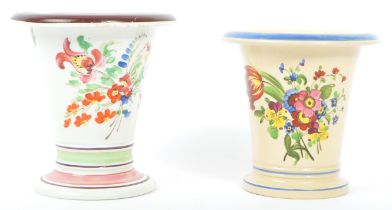 EARLY 20TH CENTURY BRISTOL HAND CRAFTED TAPERING VASES