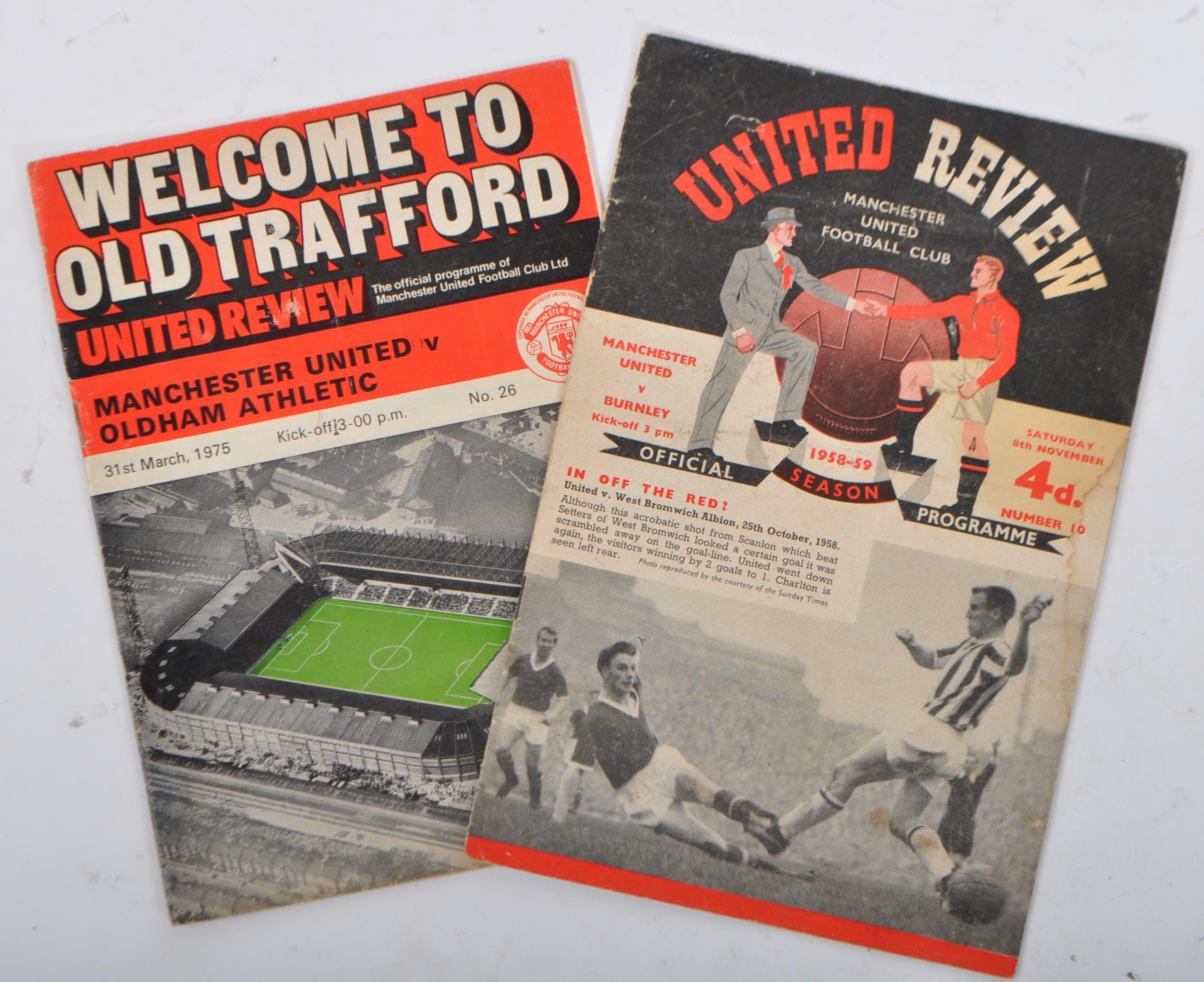 TWO 20TH CENTURY MACHESTER UNITED REVIEW PROGRAMMES