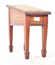 EARLY 20TH CENTURY EDWARDIAN MAHOGANY GOUT STOOL