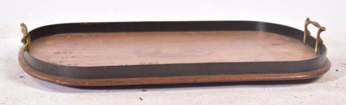 19TH CENTURY VICTORIAN MAHOGANY AND INLAID BUTLERS TRAY