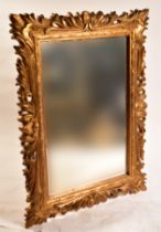 LARGE 20TH CENTURY GILTWOOD FRAMED HANGING MIRROR