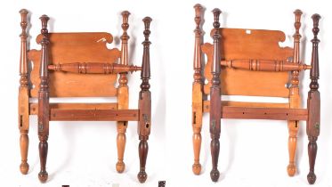 PAIR OF 19TH CENTURY AMERICAN MAPLE WOOD SINGLE BEDS