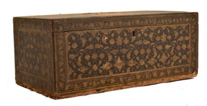 19TH CENTURY LADIES TRAVELLING CHEST TRUNK BOX