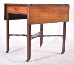 VICTORIAN 19TH CENTURY PEMBROKE MAHOGANY DROP LEAF TABLE