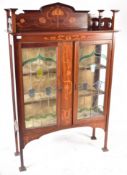 ARTS & CRAFTS MAHOGANY AND GLASS DISPLAY CABINET