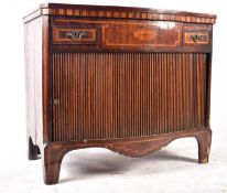 19TH CENTURY DUTCY MARQUETRY INLAID TAMBOUR CREDENZA