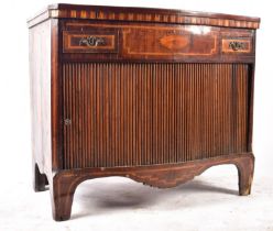 19TH CENTURY DUTCY MARQUETRY INLAID TAMBOUR CREDENZA