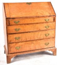 MID 19TH CENTURY AMERICAN TIGER MAPLE BUREAU WRITING DESK