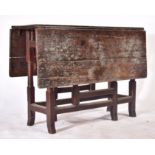 17TH CENTURY COUNTRY OAK GATE LEG DINING TABLE