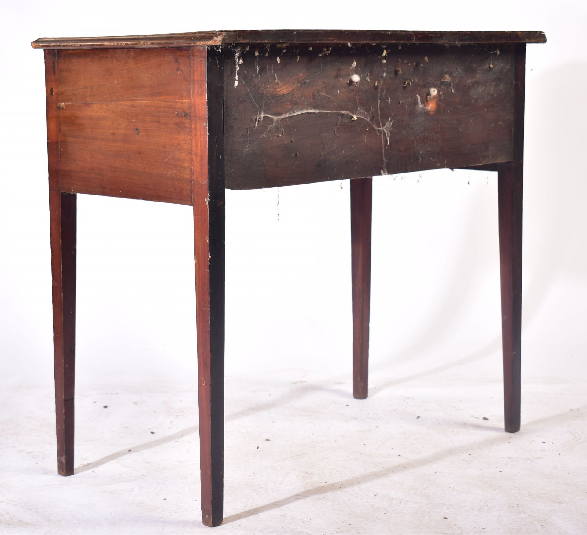 19TH CENTURY GEORGE III MAHOGANY LOWBOY DESK - Image 9 of 9