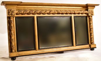 19TH CENTURY VICTORIAN GILTWOOD AND GESSO WORKED MIRROR