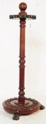 19TH CENTURY MAHOGANY SNOOKER POOL CUE HOLDER W/ LION FEET