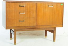 A VINTAGE 1970S SMALL RETRO TEAK WOOD SIDEBOARD